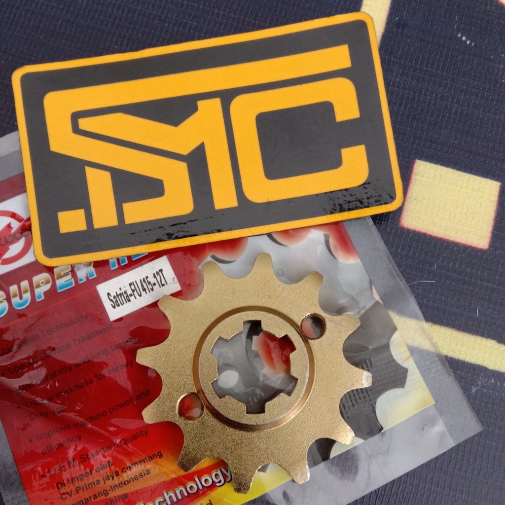 Front Sprocket Gear Gir Depan Suzuki Satria FU 150 Old - Rider 150 415 12T Wilwood Gold Baja-4
