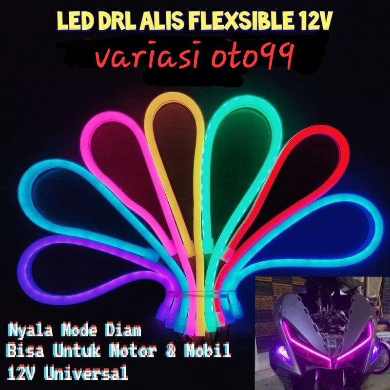 LAMPU ALIS MOTOR DRL FLEXIBLE 30CM LAMPU MOTOR [HARGA 1PCS ]