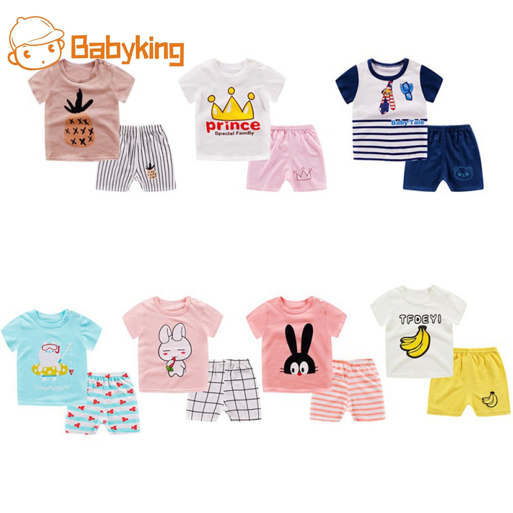 Babyking Setelan Kaos T Shirt Bayi Laki Laki Perempuan Lengan