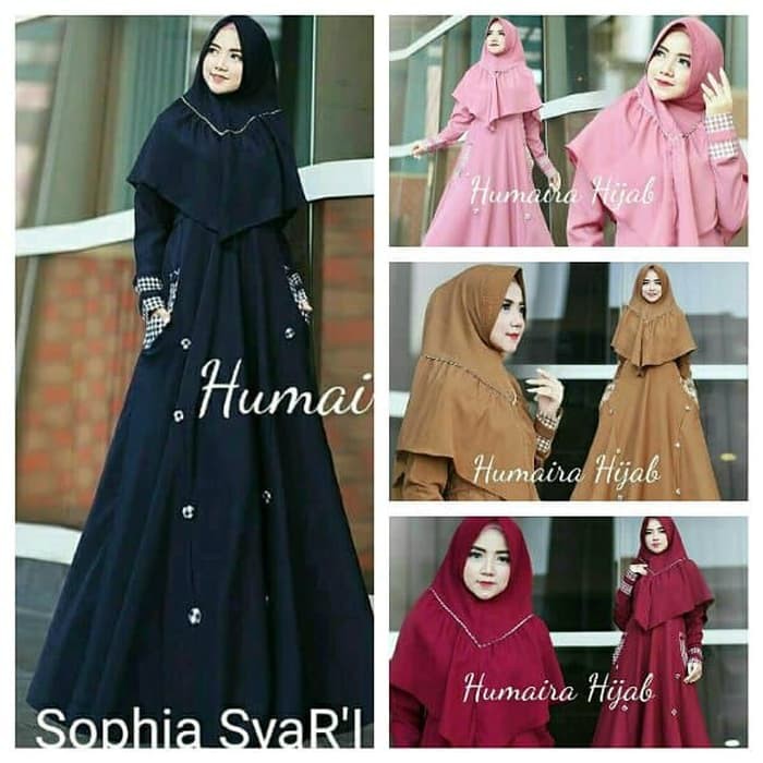 ORIGINAL Baju murah DM190818 GAMIS MAXI LONGDRESS SYARI SOPHIE HUMAIRA good merchant