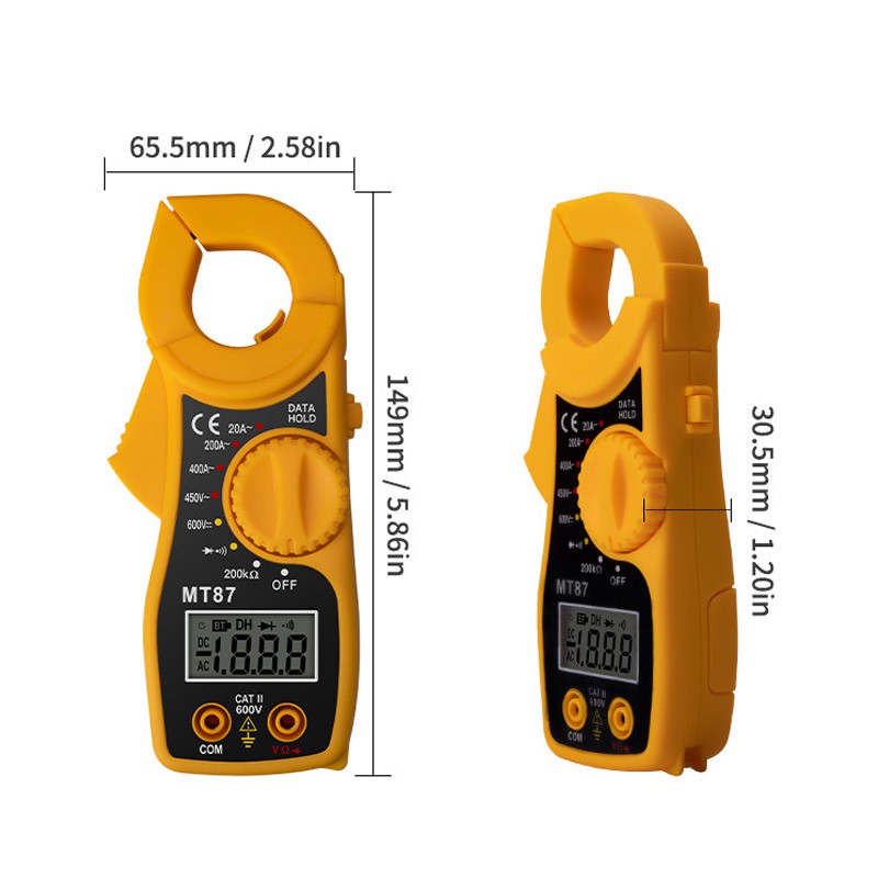 Digital Clamp Meter MT87 Tang Ampere Multimeter MT-87 Kabel Tester Ukur Arus Tegangan Listrik AC DC