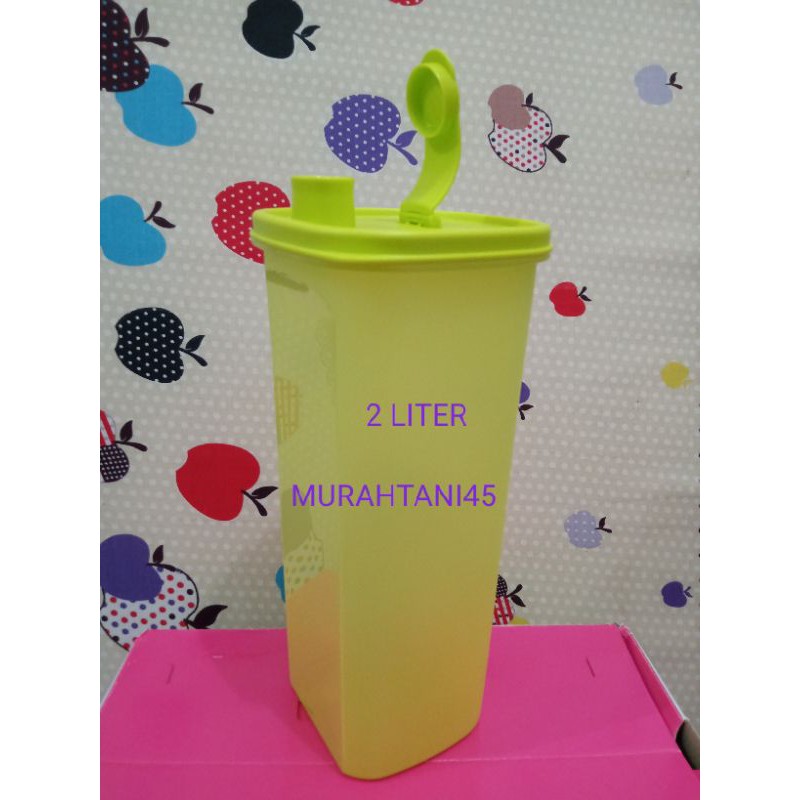 Botol minum slimline 2 liter lime tupperware