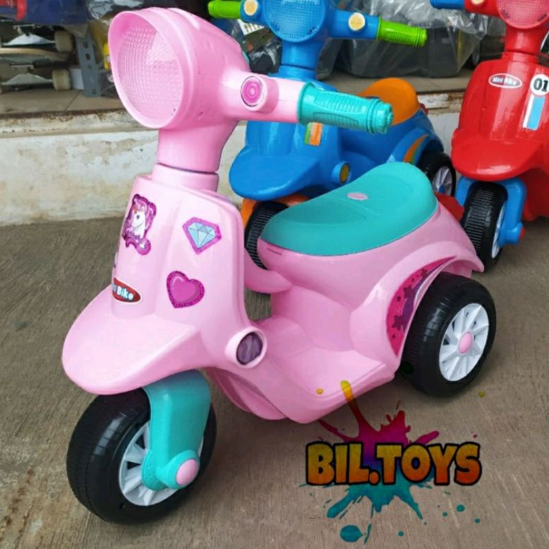 MAINAN ANAK MOTOR DUDUK MINI BIKE KENDARAAN TUNGGANG MB 691 MUSIK LAMPU SCOOTER ANAK PUSH BIKE