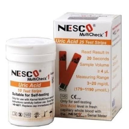 Strip Tes Darah Asam Urat Nesco/Nesco Strip Asam Urat / Stik Nesco Asam Urat/ Strip Nesco Urid Acid