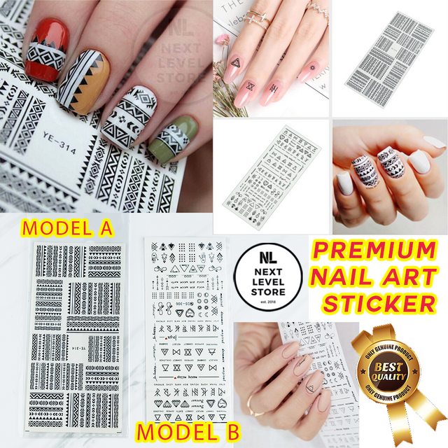 Nail Art Sticker Stiker Kuku Premium Japanese 3D by Cavella