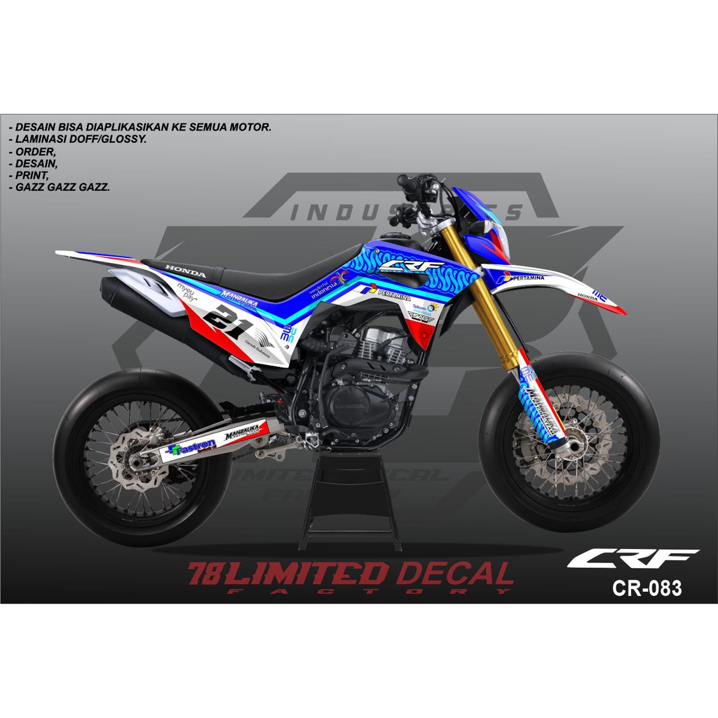 Decal Sticker CRF 150L Fullbody_Stiker Dekal CRF 150L Custom Racing MotoGP Sirkuit Mandalika Racing