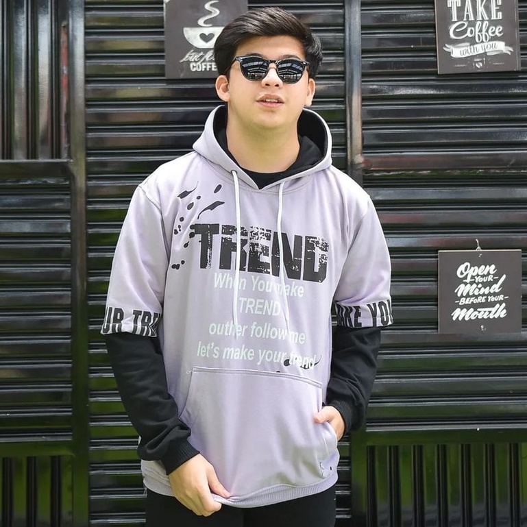 Hoodie Sweater Trendy Motif Trend Bahan Pleece Terbaru Gaya Korean Style