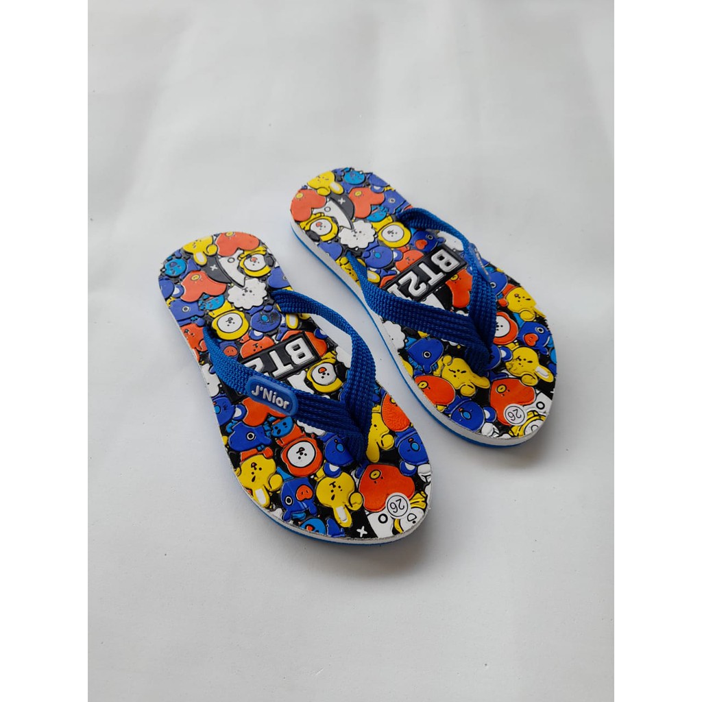 sandal jepit anak perempuan motif BT21