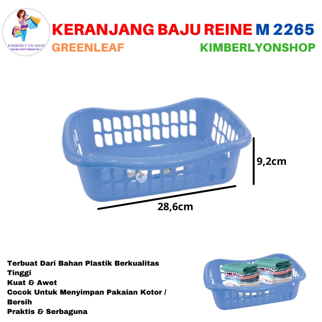 keranjang Plastik serbaguna/keranjang container Reine M 2265 greenleaf