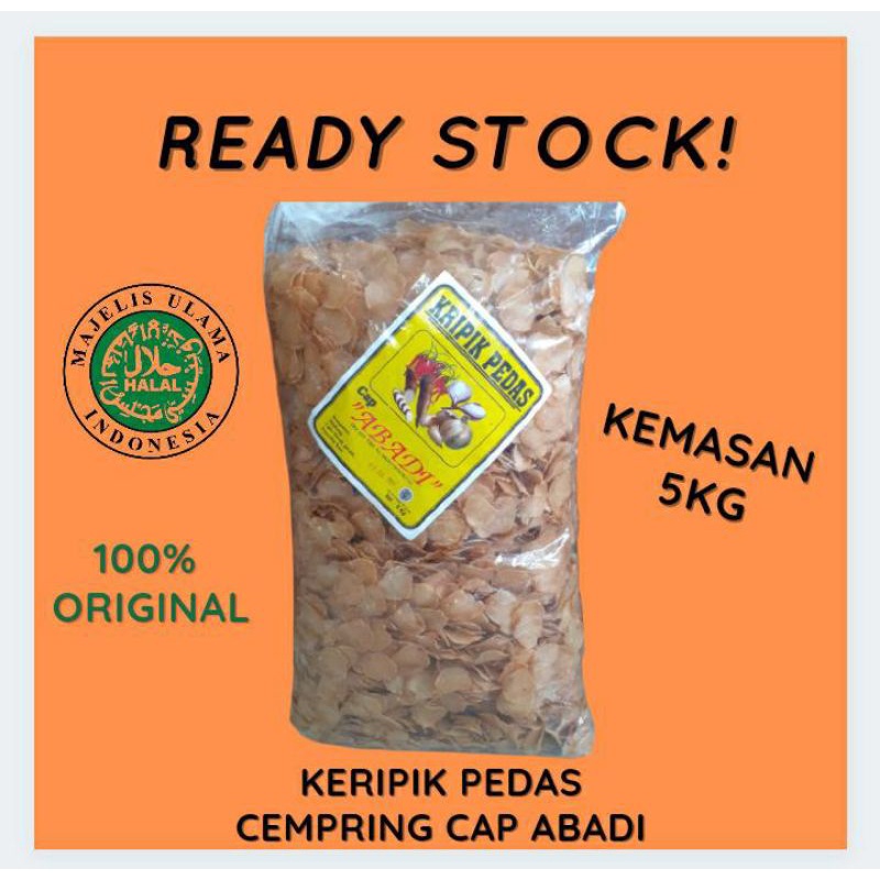 

keripik pedas cempring cap abadi 100% original isi 5kg