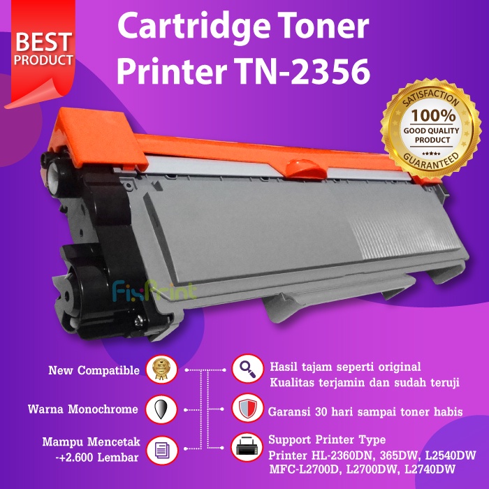 TONER CARTRIDGE ORIGINAL BROTHER TN2356 TN 2356 TN-2356 FOR L-2540DW L2356