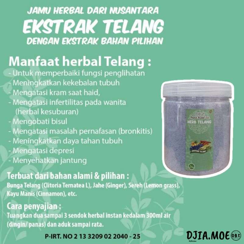 

Ektrak Bunga Telang Instan ( Minuman Serbuk )