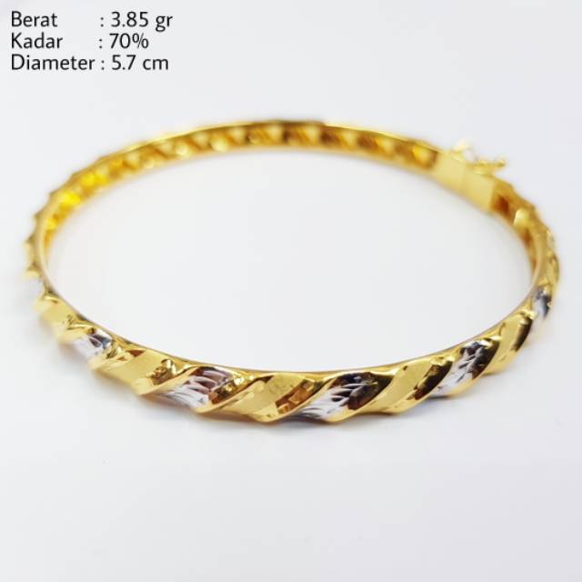 700 - GELANG EMAS BANGKOK VARIASI PUTIH - A2