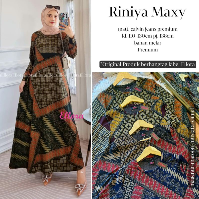 RINIYA  DRESS//DRSS//DRESS MUSLIM//BAJU DRESS MUSLIM//DRESS WANITA//DRESS GAMIS WANITA//GAMIS DRESS