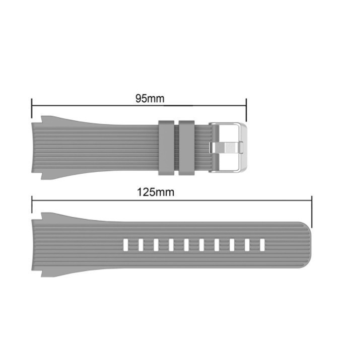 M46 Watch Strap Vyatta Fitme Soul Gen 2 - Tali Jam 22mm Vertical Rubber Silikon