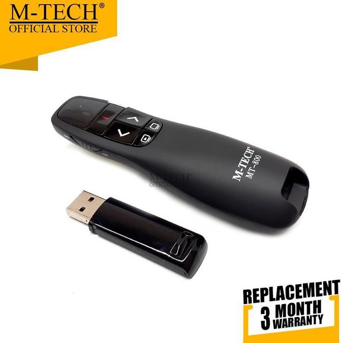 Wireless presenter m-tech 2.4ghz usb 2.0 with laser pointer blank screen for laptop pc mt-800 mt800