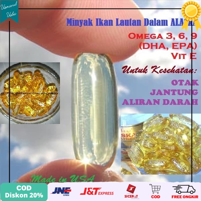 

◾COD◾ Minyak ikan alaska/k-Max deep sea fish oil 100kpsl