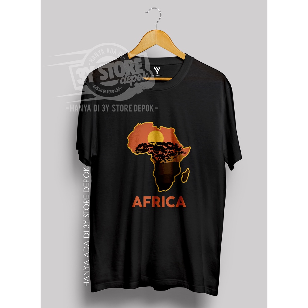 KAOS SANTAI AFRICA LAND /BAHAN COTTON COMBED 30S-3Y STORE