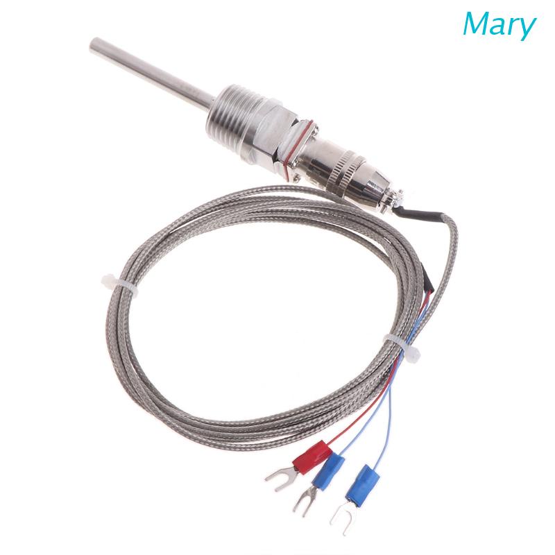 Mary RTD Pt100 Kabel Sensor Temperatur L 5cm 1 / 2 &quot;NPT Dengan Konektor Dapat Dilepas