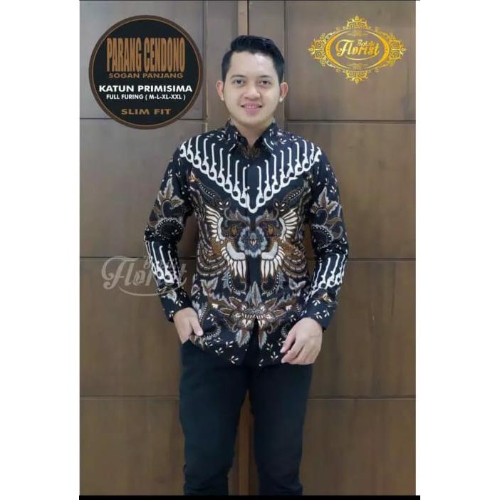 PARANG CENDONO kemeja batik pria lengan panjang terbaru ORIGINAL FLORIST