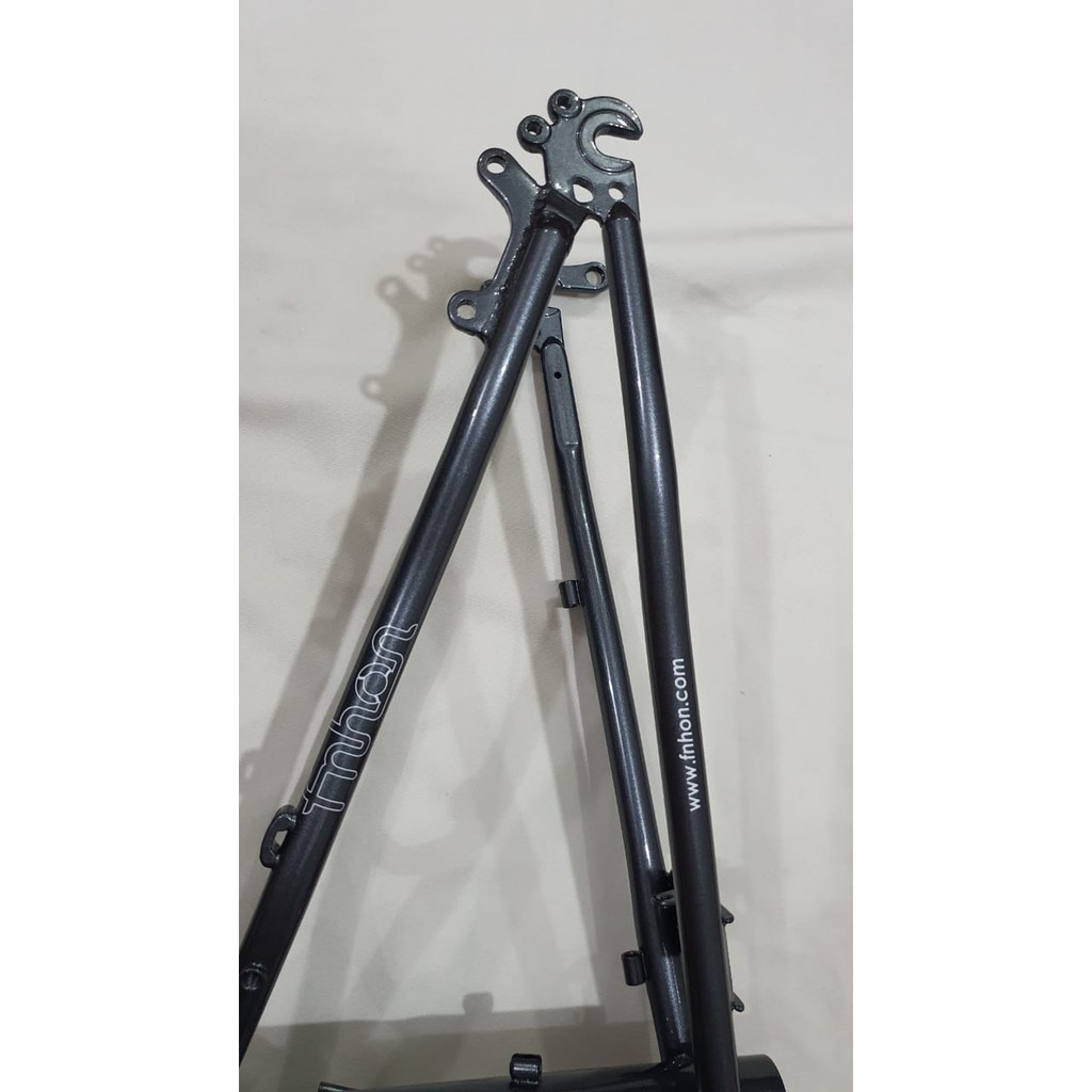 Frame FNHON Storm fork dan hp Grey Metalic abu abu silver stone Discbrake Disc Brake DB not Blast