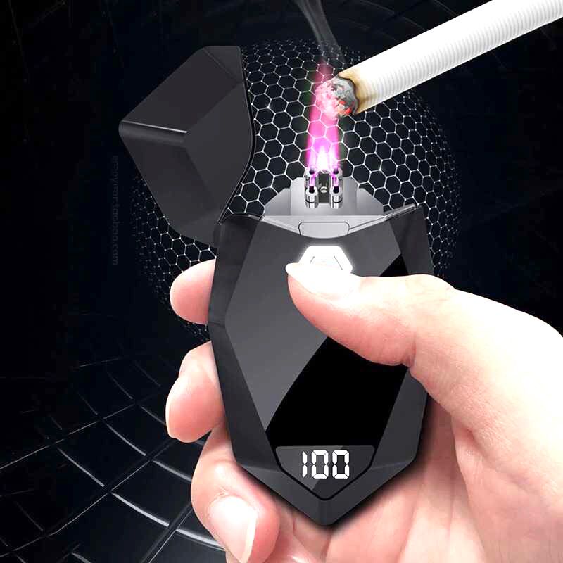 Korek Api Elektrik Usb Double Arc Lighter Korek Api Touch Tahanangin Usb Pulse Plasma Double Arc Lighter