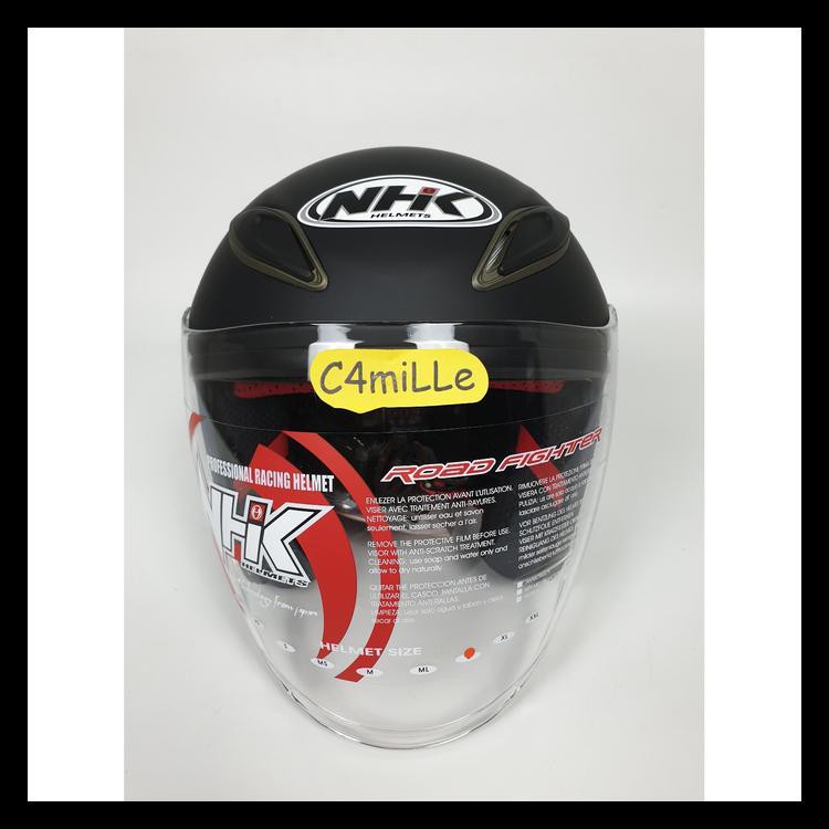 Helm Nhk R6 Hitam Dop / Black Dof