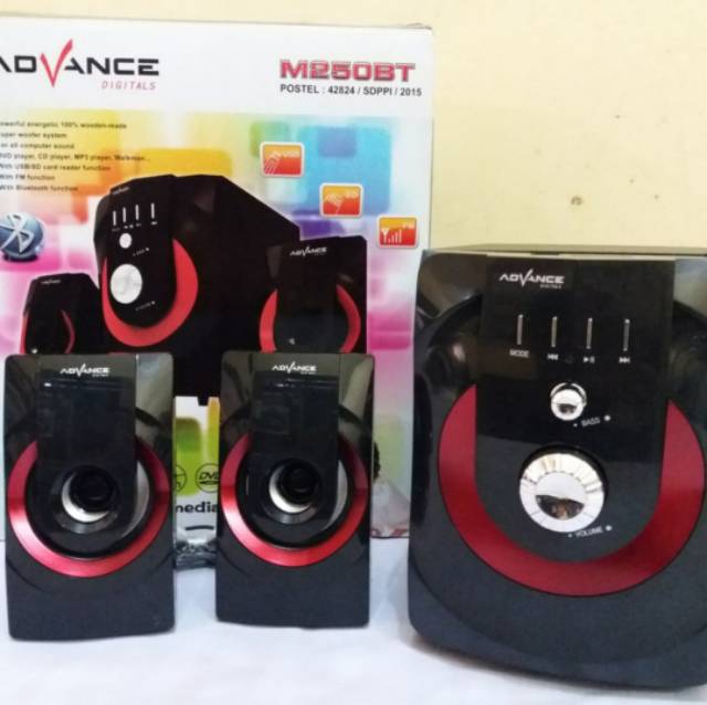 Advance Speaker Aktif  Multimedia 2.1 Bluetooth Subwoofer M250BT