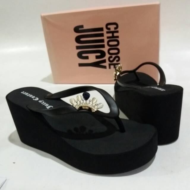 Sandal juicy couture sandal jepit wedges murah simple