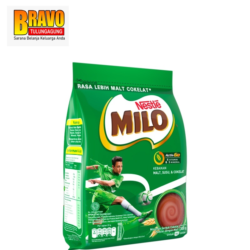 

Bravo Supermarket - Milo Activ-Go Susu Bubuk Rasa Cokelat 300 gr | MURAH ORI