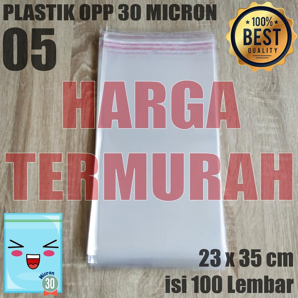 

Plastik Opp Tebal 23 X 35 Cm 30 Micron (0,5) Plastik Kemasan Isi 100 Pcs