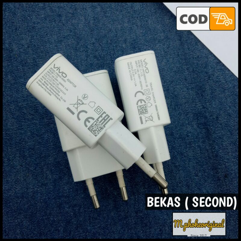 Adaptor Charger vivo Y91 Y93 Y71 Y55 Y53 Y51 Y31 original bawaan hp