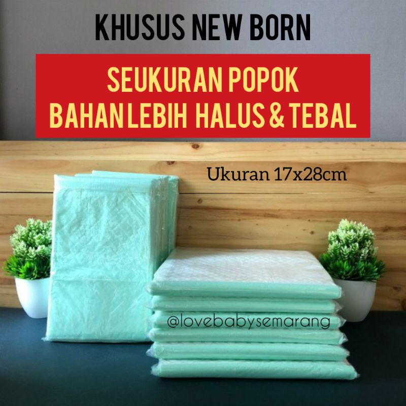 UNDERPAD BAYI ISI 20 LEMBAR SEUKURAN POPOK BAYI BARU LAHIR UNDERPAD BABY CLODI SEKALI PAKAI SEUKURAN POPOK BAYI