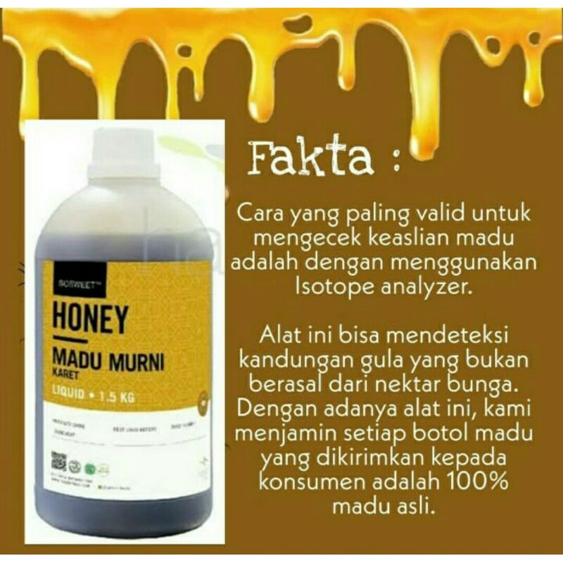 

Madu Murni 100% Karet Hevea Haldin Food 1,5kg