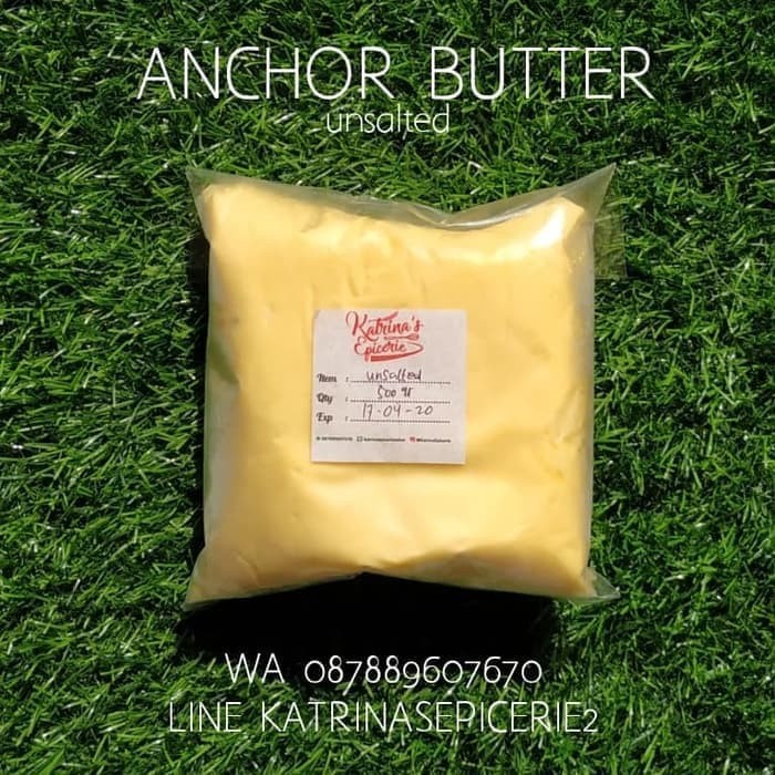 

butter-mentega- 500 gram anchor unsalted butter mentega tawar untuk cake cookies dll -mentega-