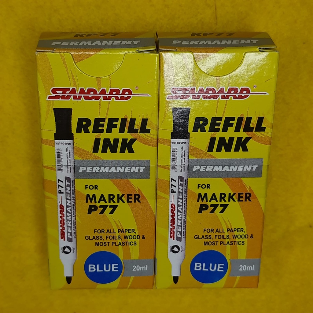 Refill Tinta Spidol Permanent Standard P77 Spidol Marker Tidak Bisa Dihapus