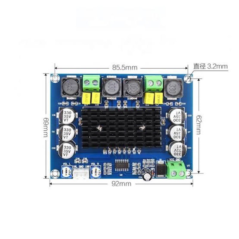 TPA3116D2 120w + 120w XH-M543 HCW-M311 HW-408 TPA3116 Class D Digital Audio Amplifier