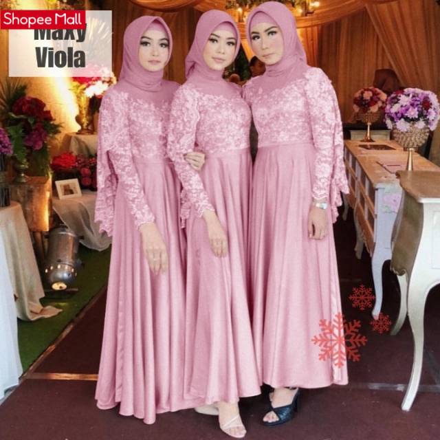 New Arimbi Model Baju Gamis Brokat Modern Terbaru 2020 Jumbo Ld 120 Full Memutar 23l5lc6 Shopee Indonesia