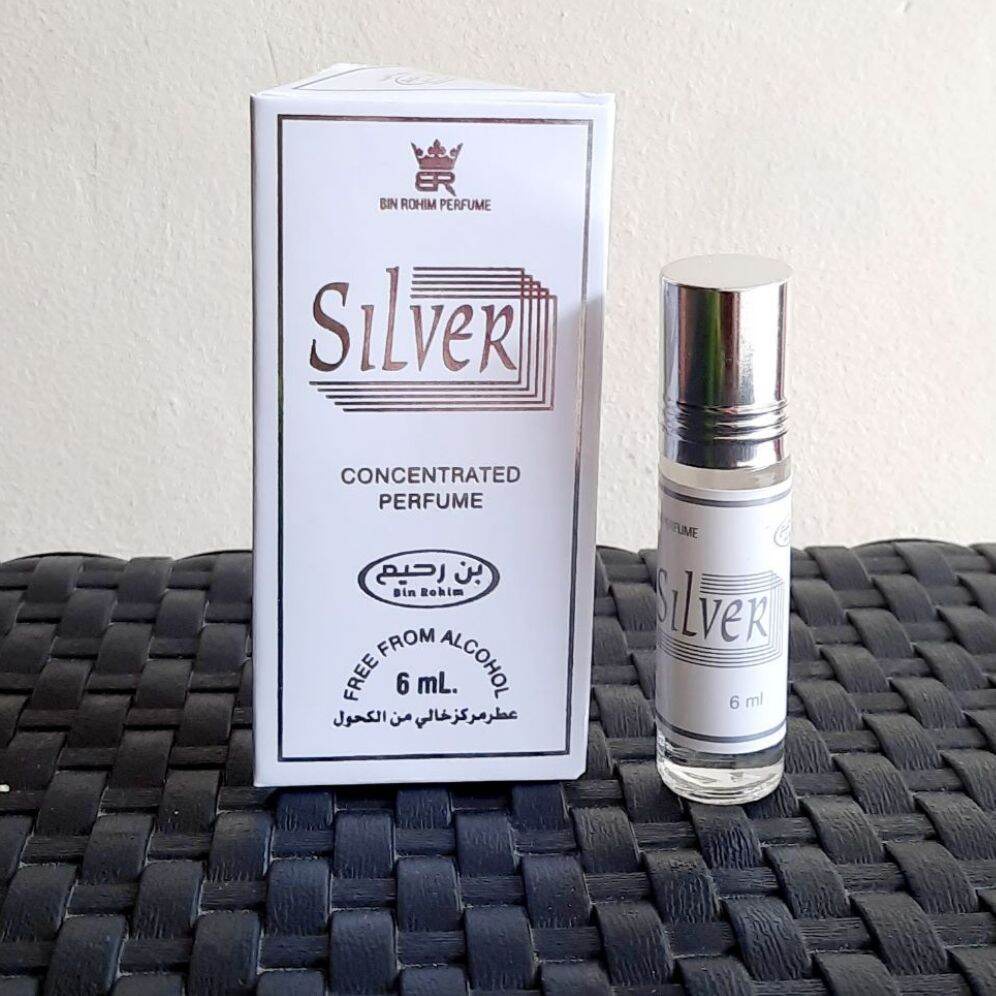 Parfum SILVER Kemasan 6ml Minyak Wangi Roll non alkohol