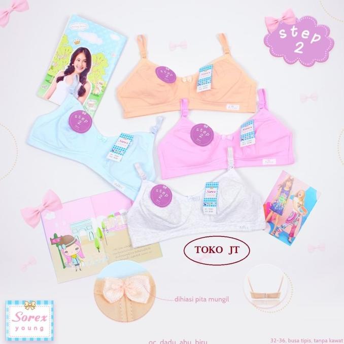 Bh/Bra/Miniset Anak Perempuan/Remaja/Abg Polos Step2 Sorex 1032 (3Pcs)