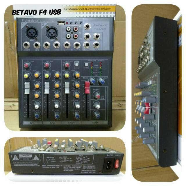 MIXER AUDIO 4 CHANNEL BETAVO F4