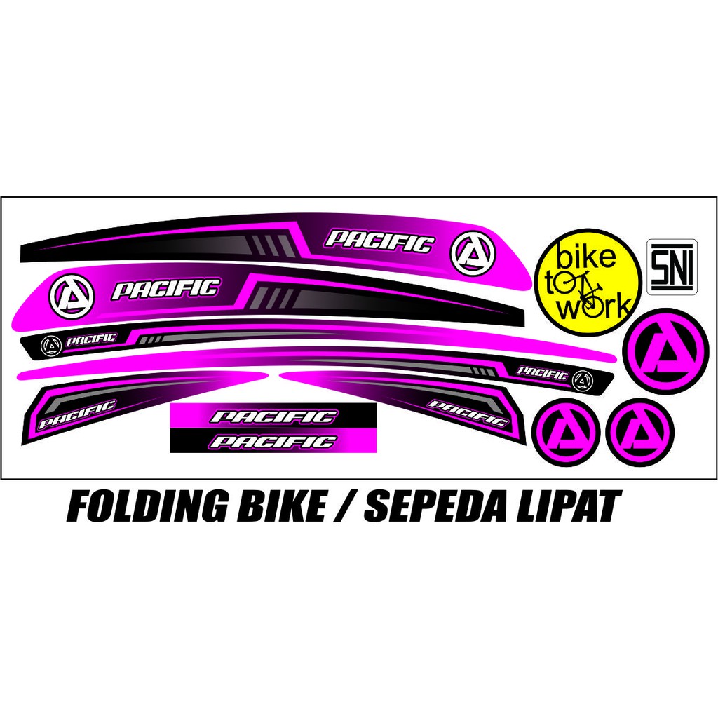 STIKER SEPEDA PACIFIC STILE BIKE ART CUSTOM STIKER NEW SEPEDA LIPAT STIKER STRIPING