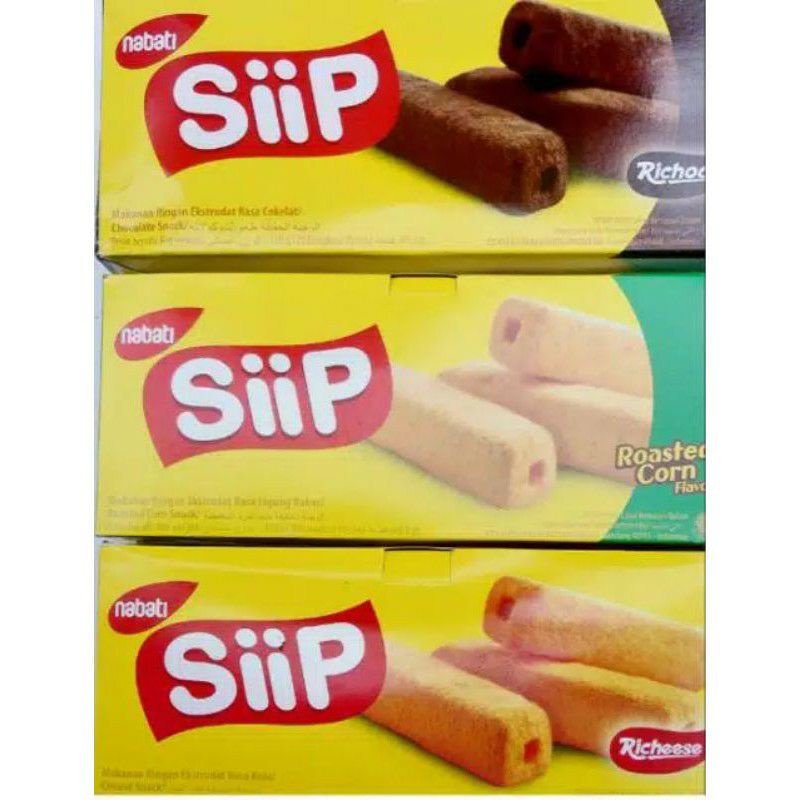 

Siip Box (Isi 20pcs @6.5gr) Richeese Nabati Keju Coklat Jagung