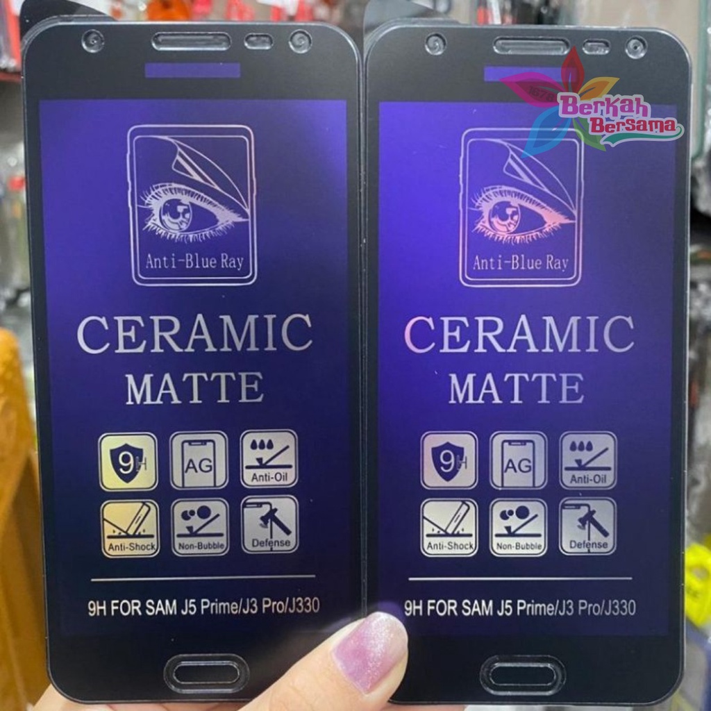 TEMPRED GLASS BLUE MATTE KERAMIK CERAMIC SAMSUNG A71 A72 A22 A22 A32 A52 A52S A72 A10 A20 A30 A50 A50S A70 A70S A80 A90 J3 J5 J4+J6+J2 PRO J5 PRO J3 PRO J7 PRO J7 PLUS J2 PRIME J7 PRIME BB6719