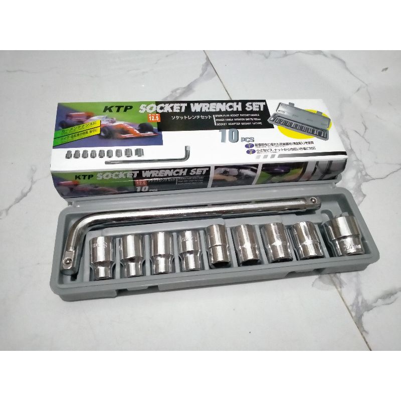 kunci sok set 10pcs kunci socket set 8mm - 24mm