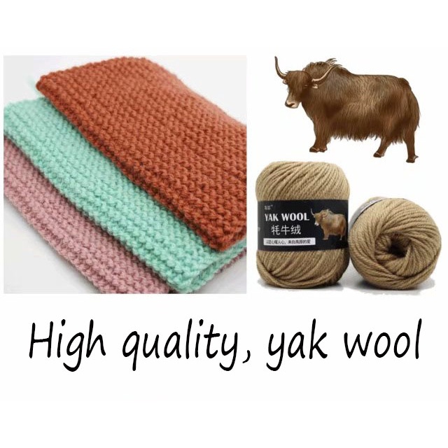 100g benang rajut 3ply yak wool scarf thread hat thread rompi wol benang crochet