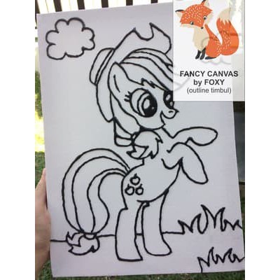 

NEW KANVAS LUKIS ANAK OUTLINE TIMBUL GAMBAR - LITTLE PONY PERALATAN MELUKIS ANAK