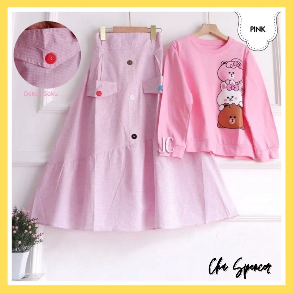 Setelan Rok Anak Remaja Gaia Modern Trend Kekinian Murah Trendy Simple Model Terbaru 2022 Set Anak P