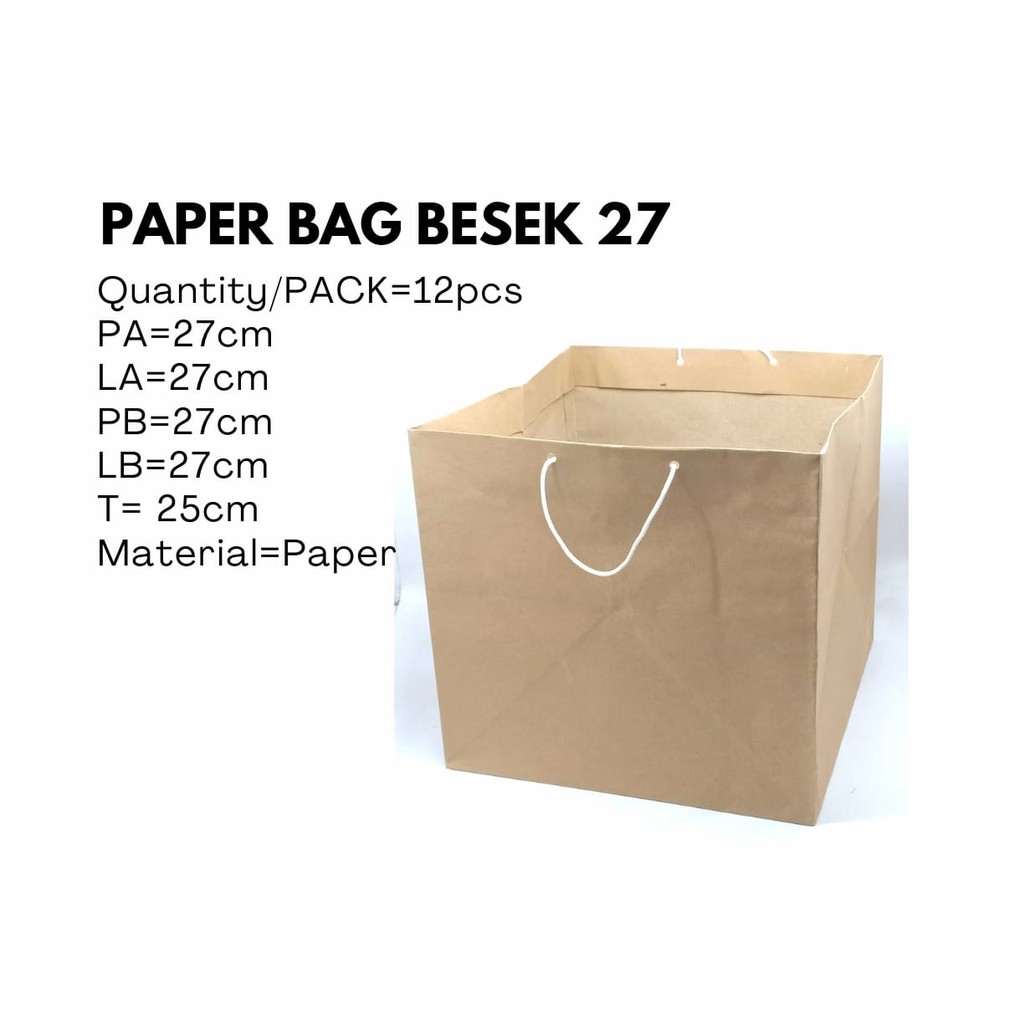 

PAPER BAG UK 27X27/LUSIN