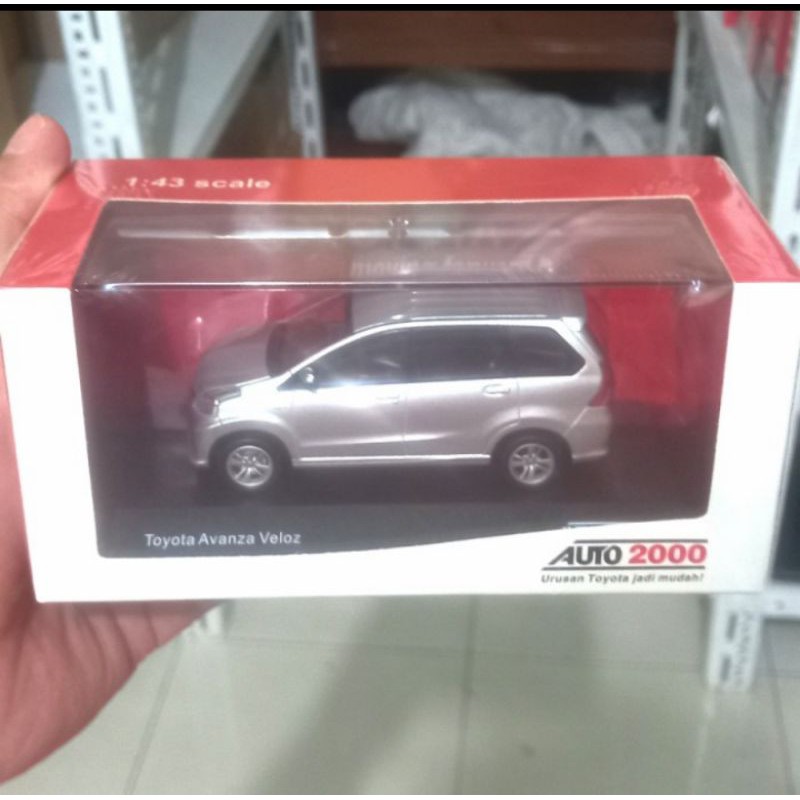 diecast toyota Avanza Veloz silver auto 2000 miniatur mobil rims